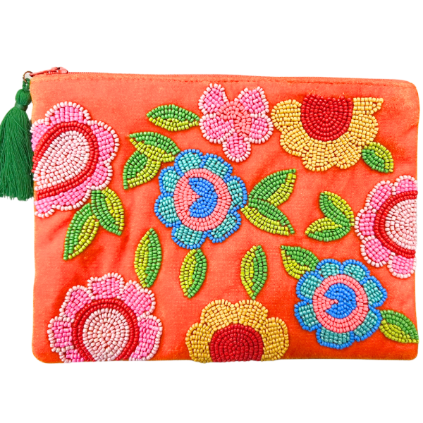 Flowers Beads Purse