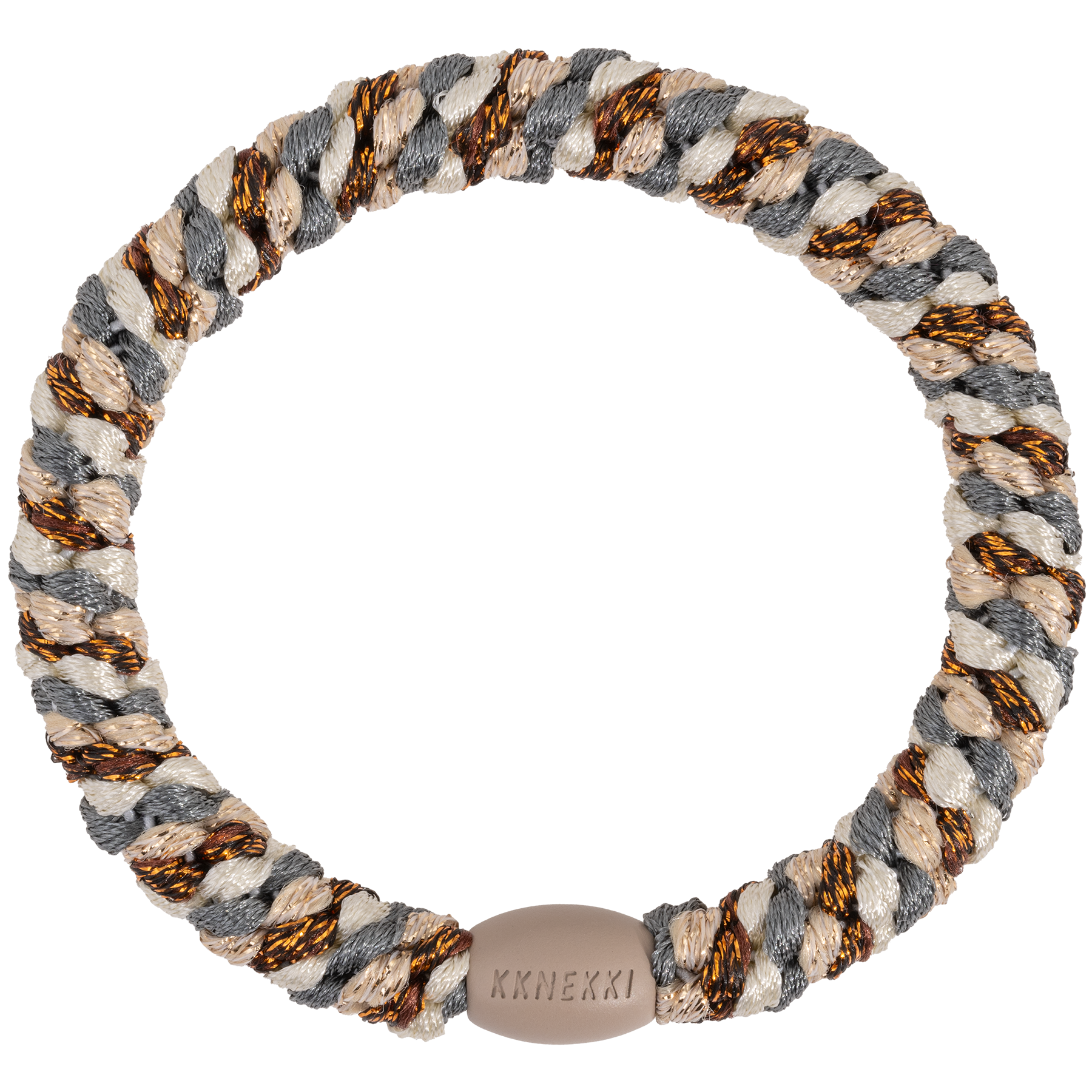 Kknekki Mix copper grey glitter goma de pelo