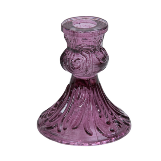 Recycled Glass Candleholder Lilac