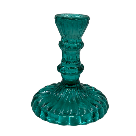 Recycled Glass Candleholder Turquoise