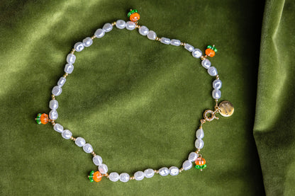 Tiny Pumpkin Necklace