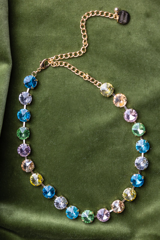 Crystal Necklace Pastel Colors