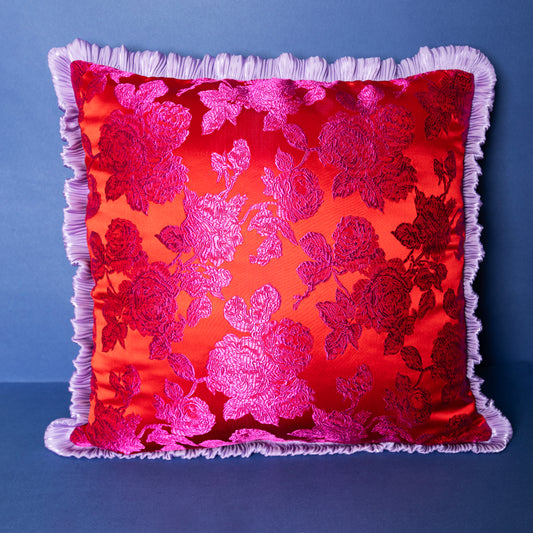 Satin Cushion - Lilac