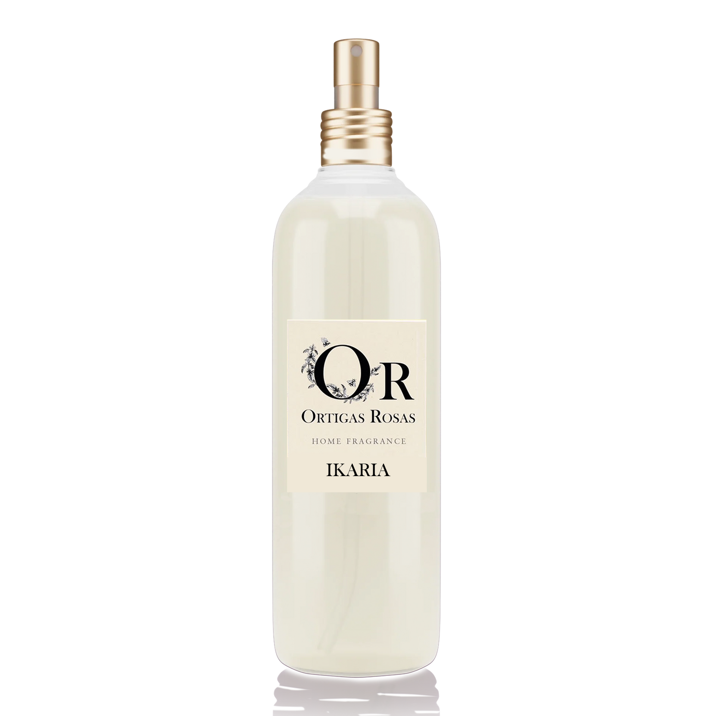 Room Spray higo 250ml y hojas de tomate en envase de plastico transparente con tapon dorado