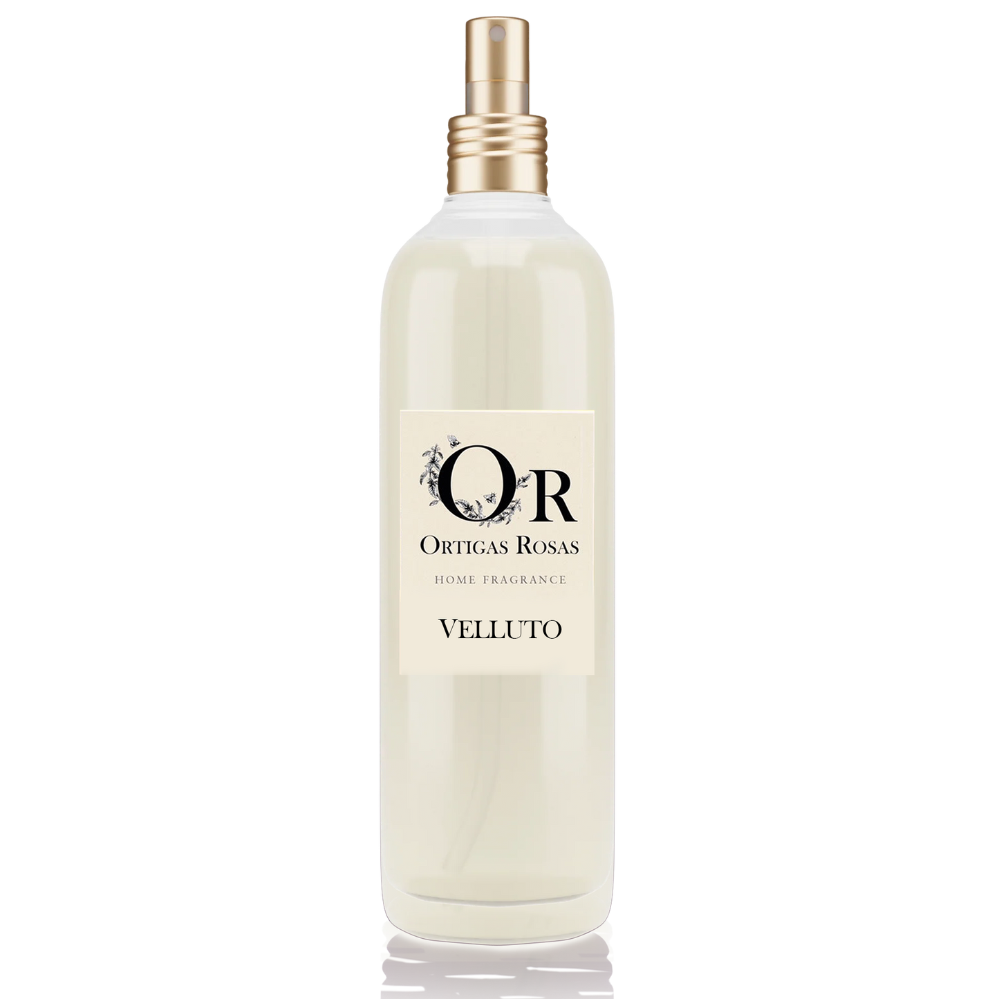 Room Spray Velluto fragancia Oud y ambar muy elegante envase con tapon dorado 
