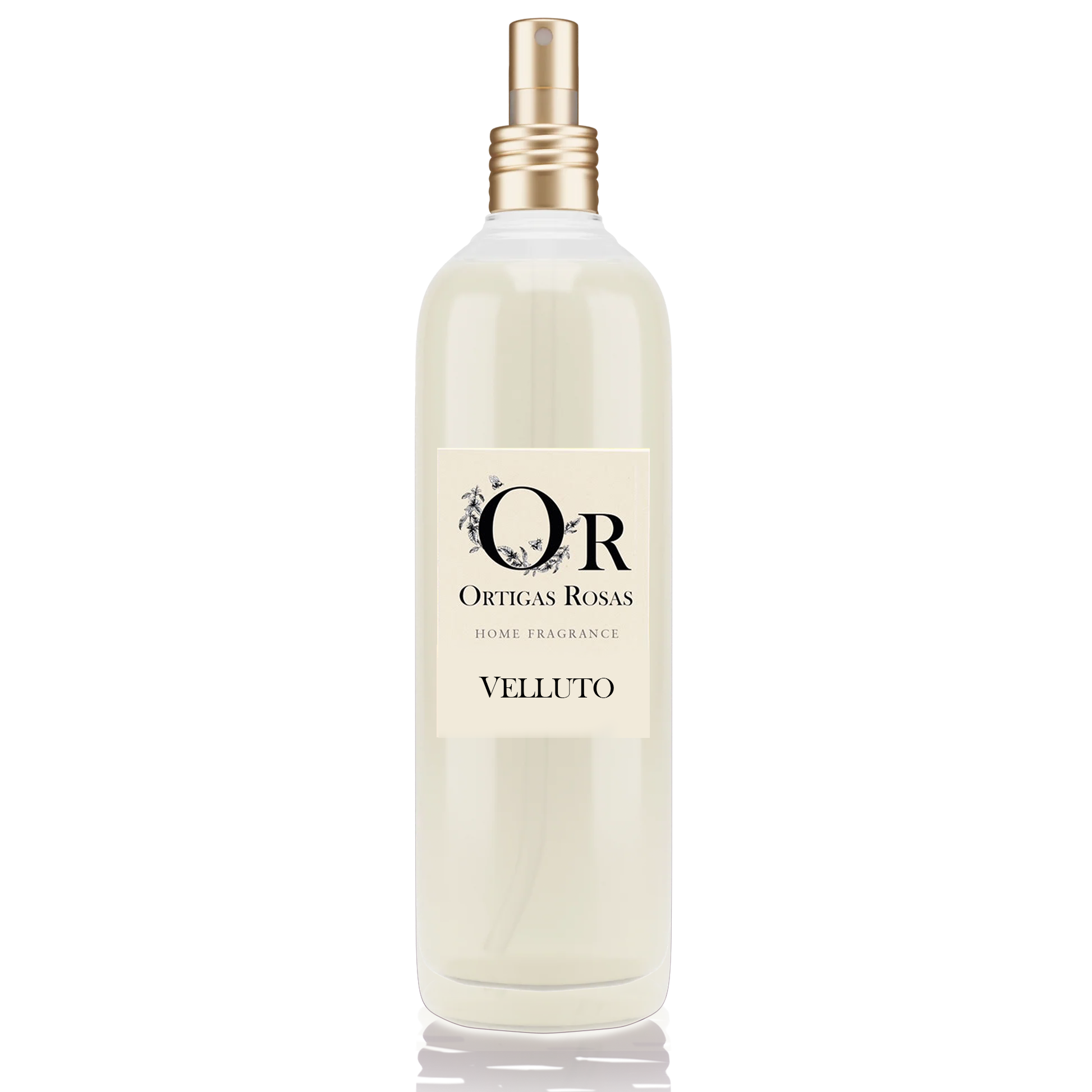 Room Spray Velluto fragancia Oud y ambar muy elegante envase con tapon dorado 
