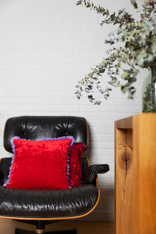 Satin Cushion - Lilac