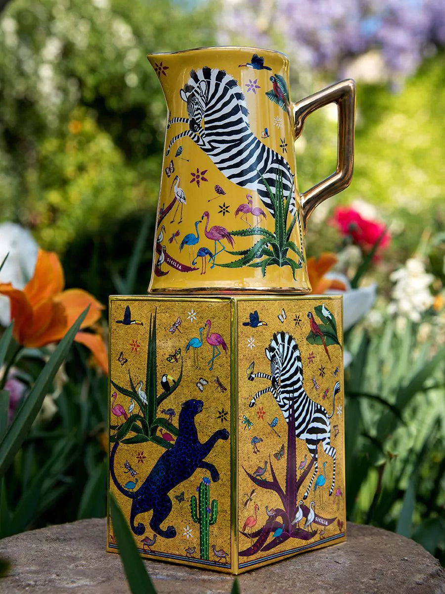 Ortigia Sicilia Ceramic Jug Sahara Yellow